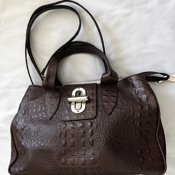 Genuine Leather Handbags - Genuine Leather Borse in Pelle Made in Italy Shoulder Bag